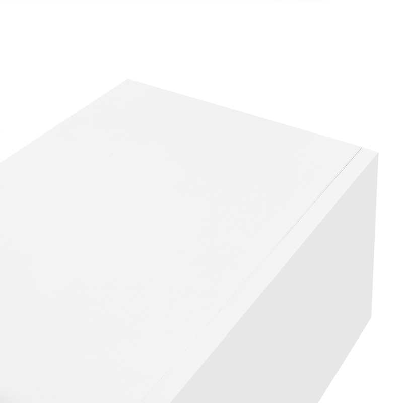 Meuble mural brillant pour TV de 70 pouces, avec éclairage LED et contrôle via application Bluetooth,  160×31×22 cm, Blanc