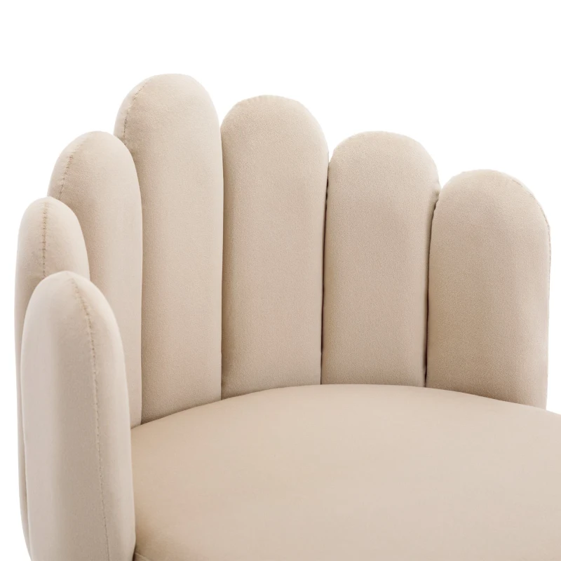 Set di 2 sgabelli da bar velluto, girevoli e regolabili in altezza, sedie moderne con poggiapiedi per ristoranti e bar, Beige