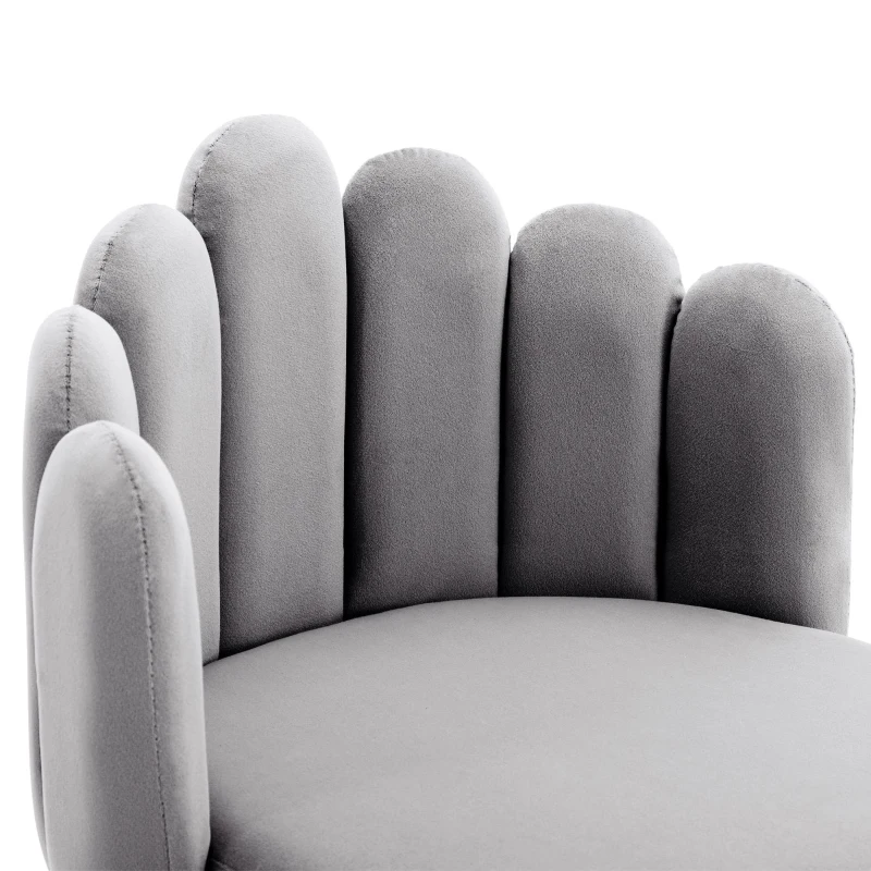 Tabourets de bar en velours, lot de 2, pivotants et réglables en hauteur, chaises de loisirs modernes avec repose-pieds pour restaurants et bars,Gris