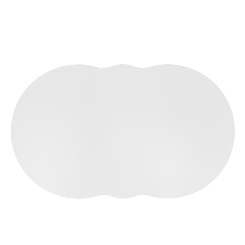 Table basse en forme de nuage avec tiroirs et compartiments de rangement, mécanisme Push-to-Open, Blanc(m-14)