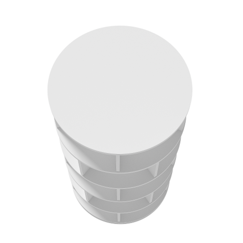 Pantofar cilindric, rotativă, 5 niveluri, 115×60×60 cm, Alb