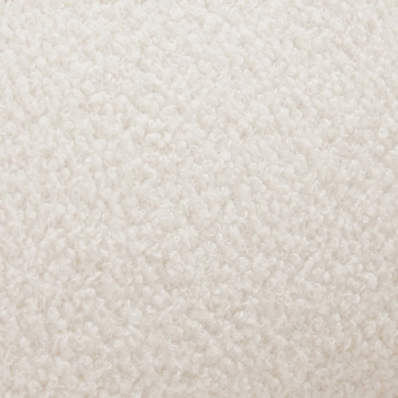 Chaise de salle à manger avec accoudoirs, tissu Sherpa, coussin de siège épaissi, dossier ergonomique, Beige