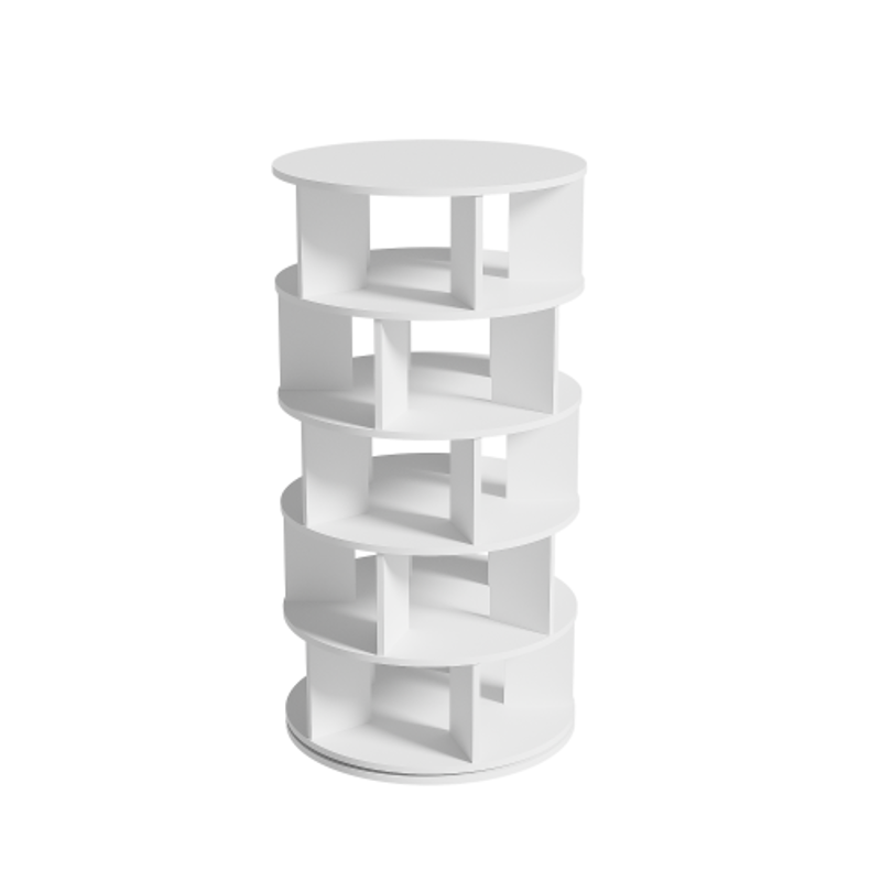 Étagère à chaussures, pivotante, 5 niveaux, 115×60×60 cm, polyvalente, montage facile, Blanc