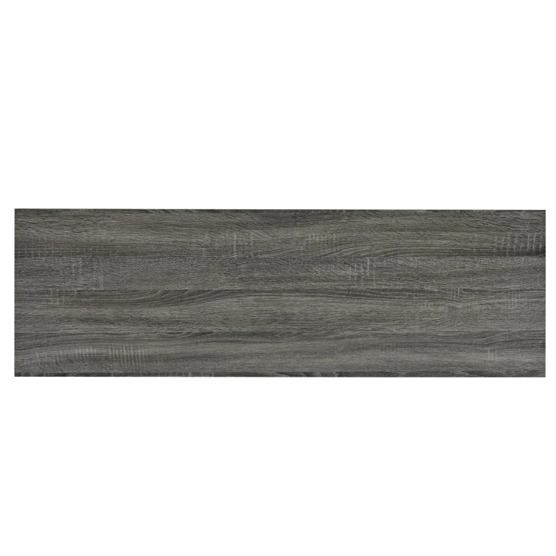 Table d'entrée avec tiroir, style luxe léger, plateau en MDF, structure en métal, 120×38×76 cm,Gris