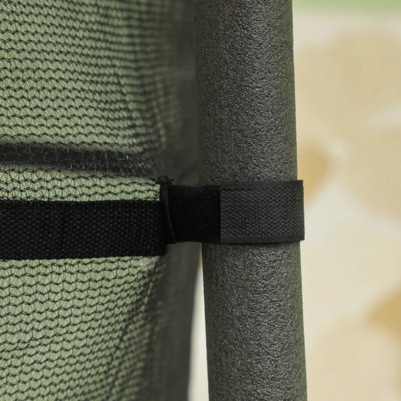 HOMCOM Trampoline voor Kinderen, Ø163 cm, met Veiligheidsnet, Voor Binnen en Buiten, Belasting tot 50 kg, Staal, Kunststof, Zwart