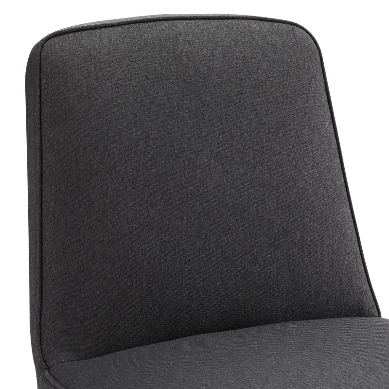 Chaises de salle à manger en lin, chaise de cuisine avec structure en métal et rembourrage, design ergonomique, lot de 2,Gris