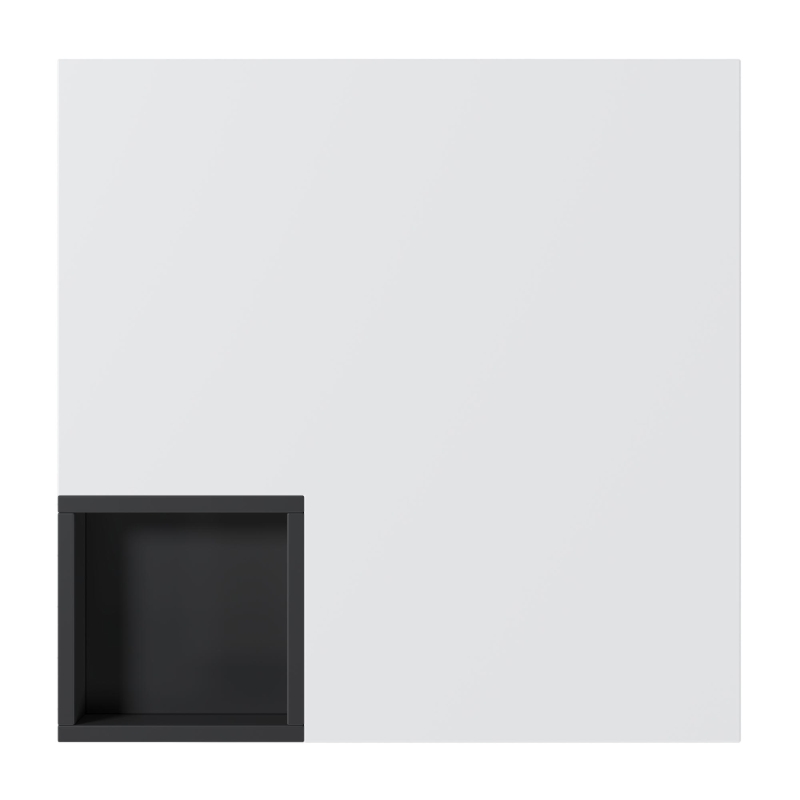 Couchtisch Hochglanz, Beistelltisch mit abnehmbarer Aufbewahrungsbox und LED-Lichteffekt, 72×72×30 cm, Weiß