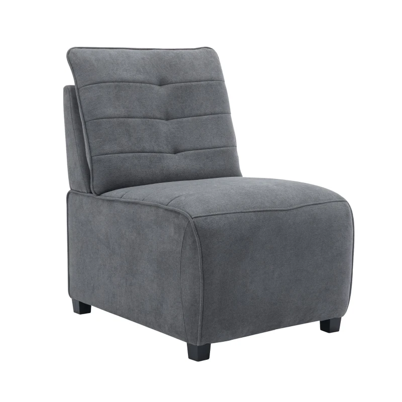 Sedia multifunzionale per il tempo libero, poltrona singola, combinabile in divano per più persone, 62×90×83,5 cm, Grigio