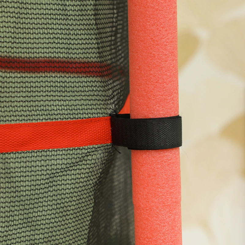 HOMCOM Kindertrampoline, Ø163 cm, met Veiligheidsnet, voor Binnen en Buiten, Belasting Tot 50 kg, Staal, Kunststof, Rood