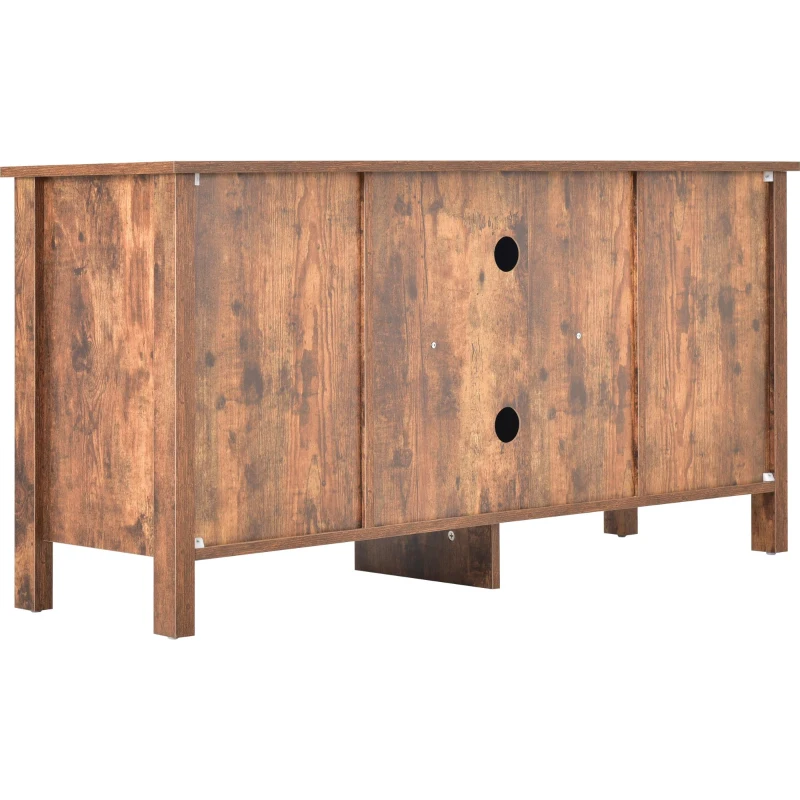 TV-Schrank im Industrie-Design, Sideboard mit 2 Schiebetüren und verstellbaren Ablagen, 120×40×60,5 cm,  Braun