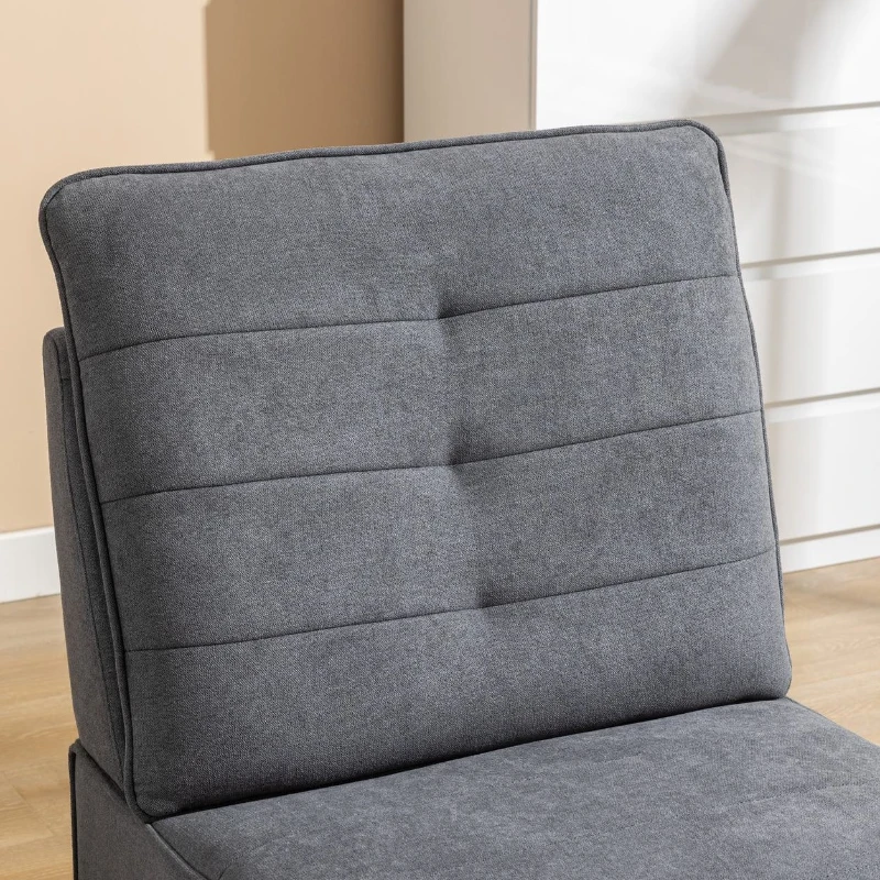 Sedia multifunzionale per il tempo libero, poltrona singola, combinabile in divano per più persone, 62×90×83,5 cm, Grigio