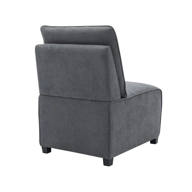 Sedia multifunzionale per il tempo libero, poltrona singola, combinabile in divano per più persone, 62×90×83,5 cm, Grigio