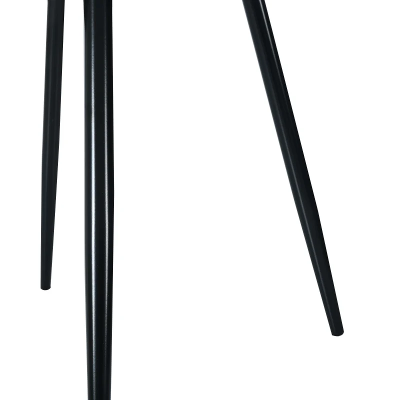Set de 2 scaune de prânz, design ergonomic, tapițerie din catifea, structură metalică, 44×41×88 cm, Bej