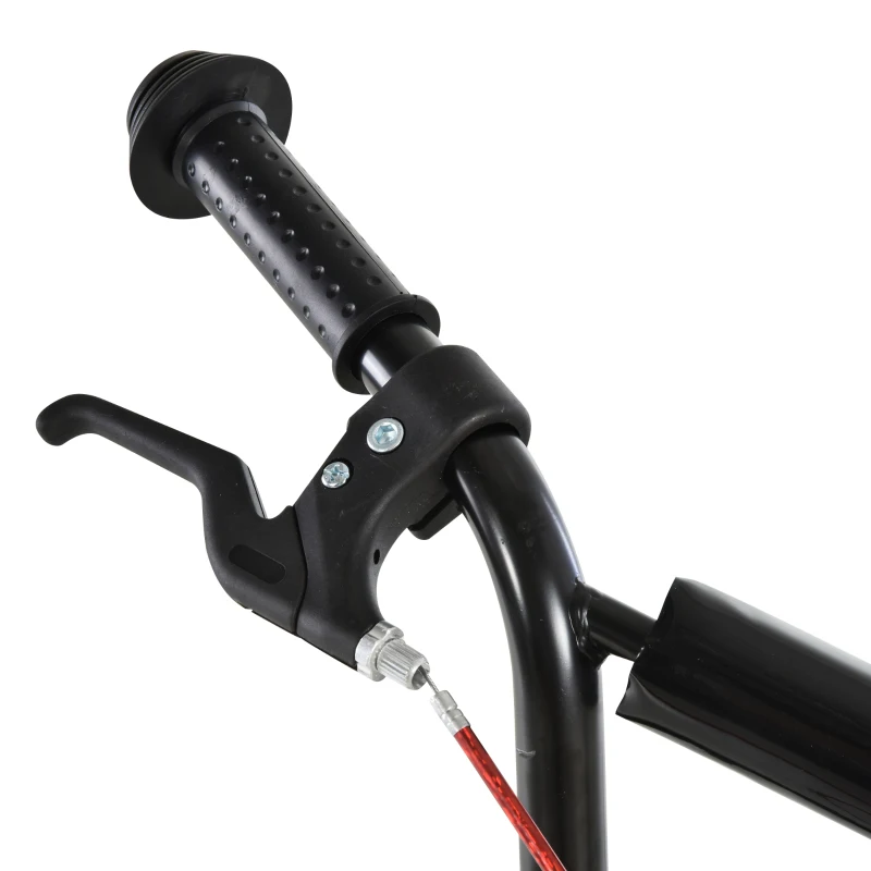 HOMCOM Kinderroller Scooter Tretroller Cityroller Kickscooter Roller Kinder Kickboard mit Luftreifen und Handbremse Scooter Kinder Wasserfest Faltbar ab 5 Jahre 16 Zoll Weiß 139 x 58 x 90-96 cm