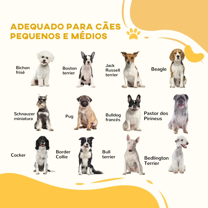 PawHut Barreira de Segurança Extensível 3 Peças com Estrutura de Madeira e Suporte de Pé 113-166x36x71 cm Marrom