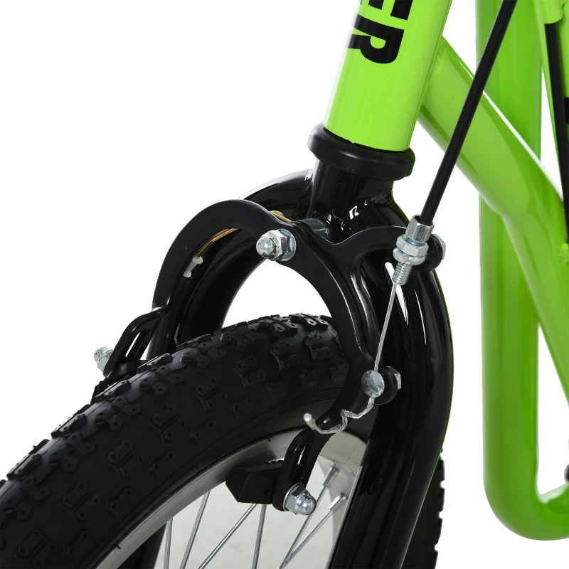 HOMCOM Kinderroller Scooter Tretroller Cityroller Kickscooter Roller Kinder Kickboard mit Luftreifen und Handbremse Scooter Kinder ab 5 Jahre 16 Zoll Grün 139 x 58 x 90-96 cm