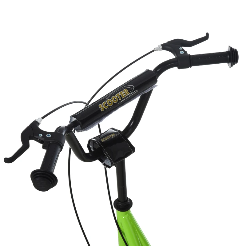 HOMCOM Kinderroller Scooter Tretroller Cityroller Kickscooter Roller Kinder Kickboard mit Luftreifen und Handbremse Scooter Kinder ab 5 Jahre 16 Zoll Grün 139 x 58 x 90-96 cm