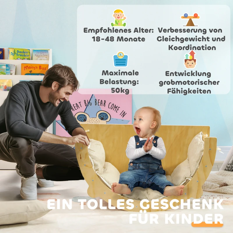 AIYAPLAY Klimbok, huśtawka, drabinka, z poduszką, dla dzieci 1,5-4 lata, do 50 kg