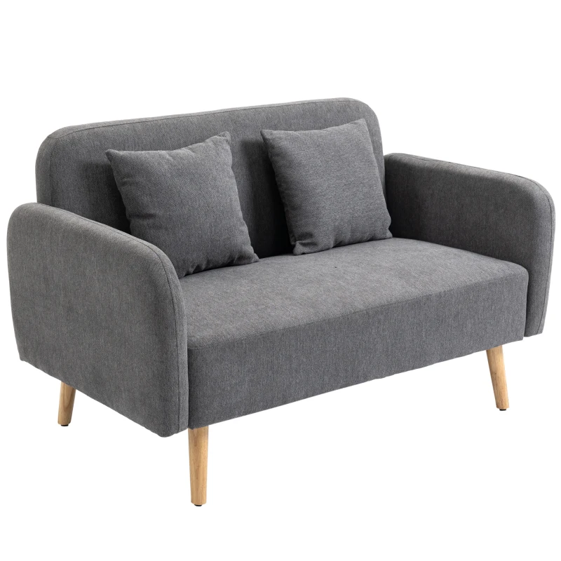 HOMCOM 2-zits tweepersoonsbank 130 cm x 70 cm x 80 cm