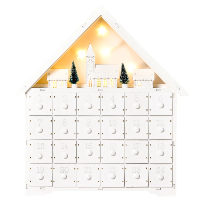 HOMCOM adventskalender 39 cm x 9 cm x 42 cm