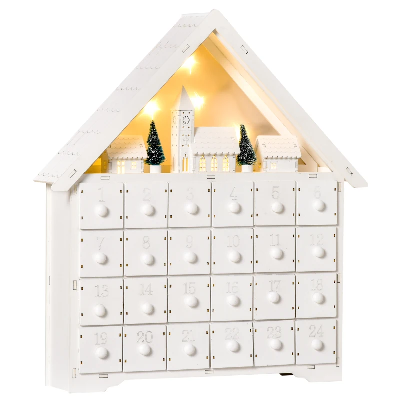 HOMCOM adventskalender 39 cm x 9 cm x 42 cm