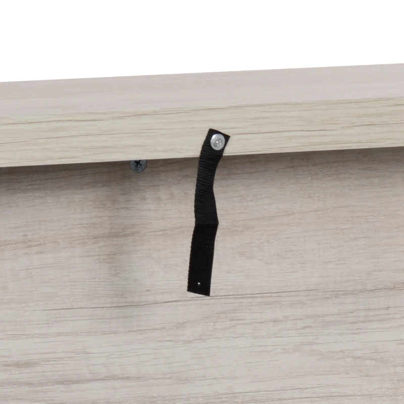 HOMCOM Lareira Elétrica 1800W Lareira Decorativa com Efeito de Chama Realista Temporizador para Ambientes de 30 m² 96,5x22x81,7 cm Madeira Clara