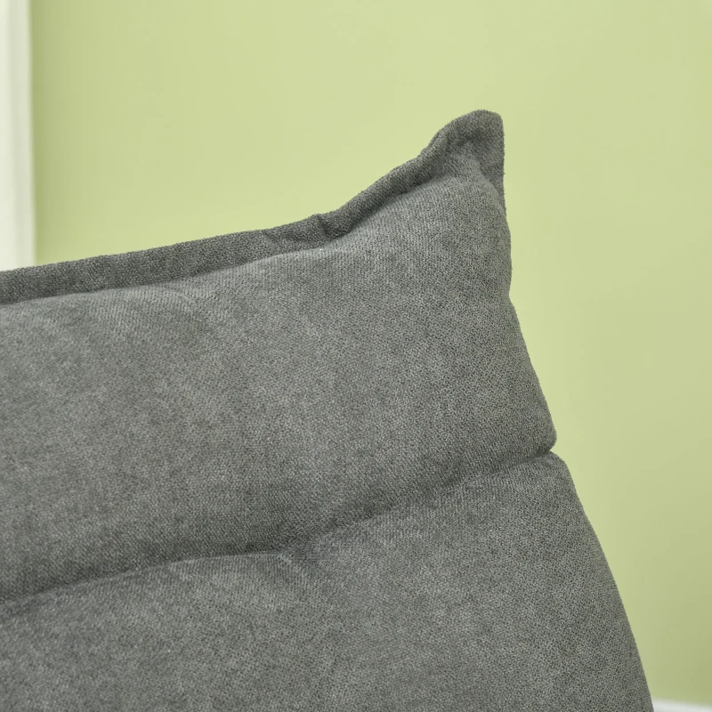 HOMCOM Relaxsessel Lesesessel, drehbar, Leinenoptik, 62 cm x 70 cm x 95 cm, Grau