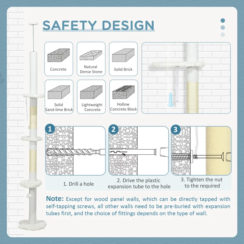 PawHut Drzewko dla kota z zabezpieczeniem