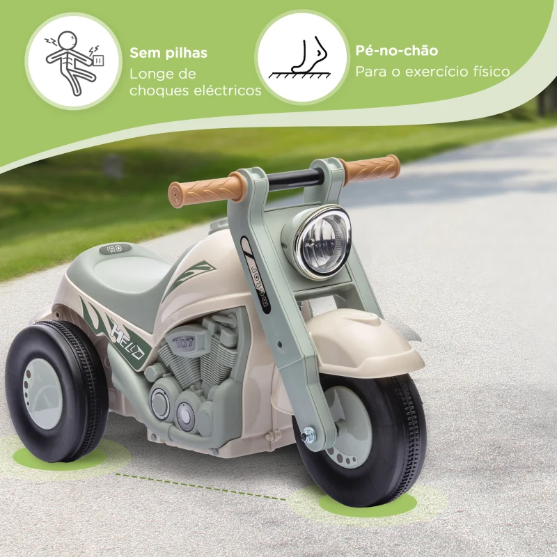 AIYAPLAY Carro Andador para Bebés acima de 2 Anos Mota Carro Andador com Música Bolhas Carga 30 kg 80x35,5x42 cm Creme