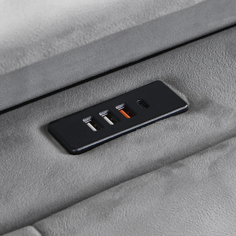 Velvet Upholstered Double Bed with Storage, LED Light Strip, 4 USB Ports, Velvet, 204L x 140W x 107H cm, Grey