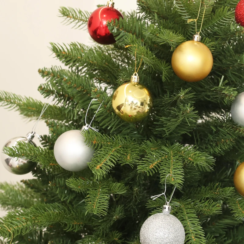 HOMCOM Choinka jodła alpejska, naturalny wygląd, szeroka i bujna, 180 x Ø105 cm, Zielona