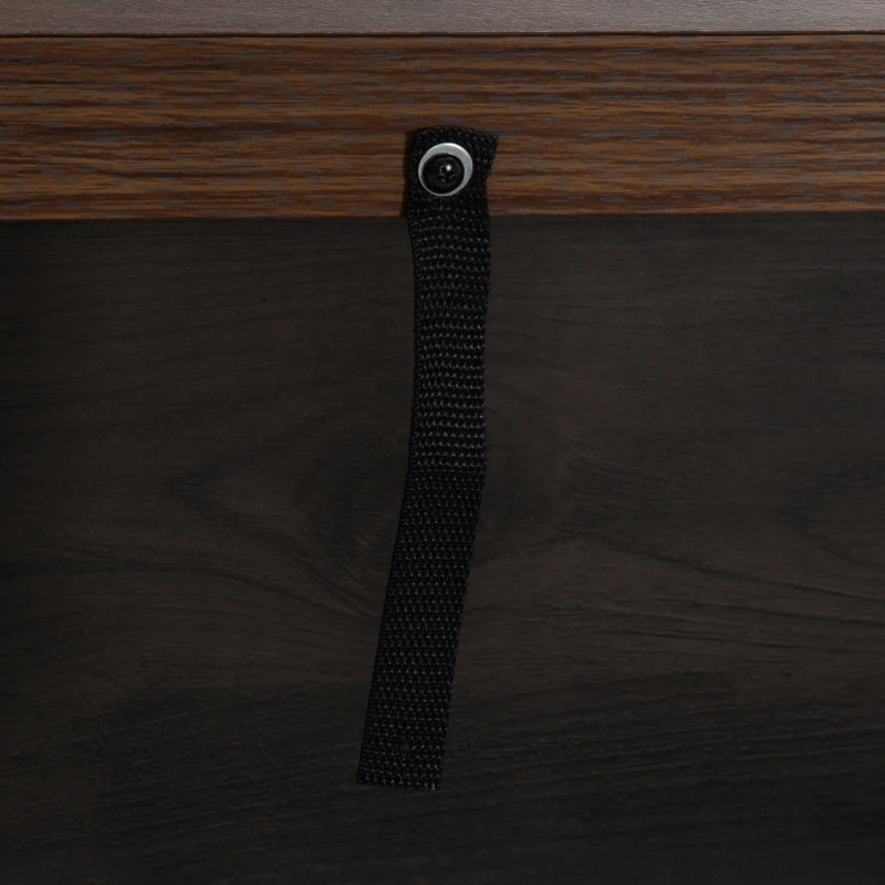 HOMCOM Șemineu Electric cu Flacără 3D, Oprire Automată, Încălzire Reglabilă și Temporizator, 96,5x22x81,7 cm, Maro