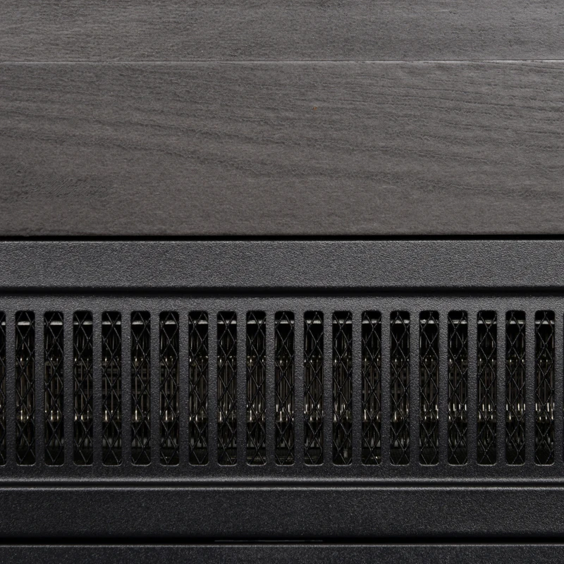 HOMCOM Șemineu Electric cu Flacără 3D, Oprire Automată, Încălzire Reglabilă și Temporizator, 96,5x22x81,7 cm, Maro