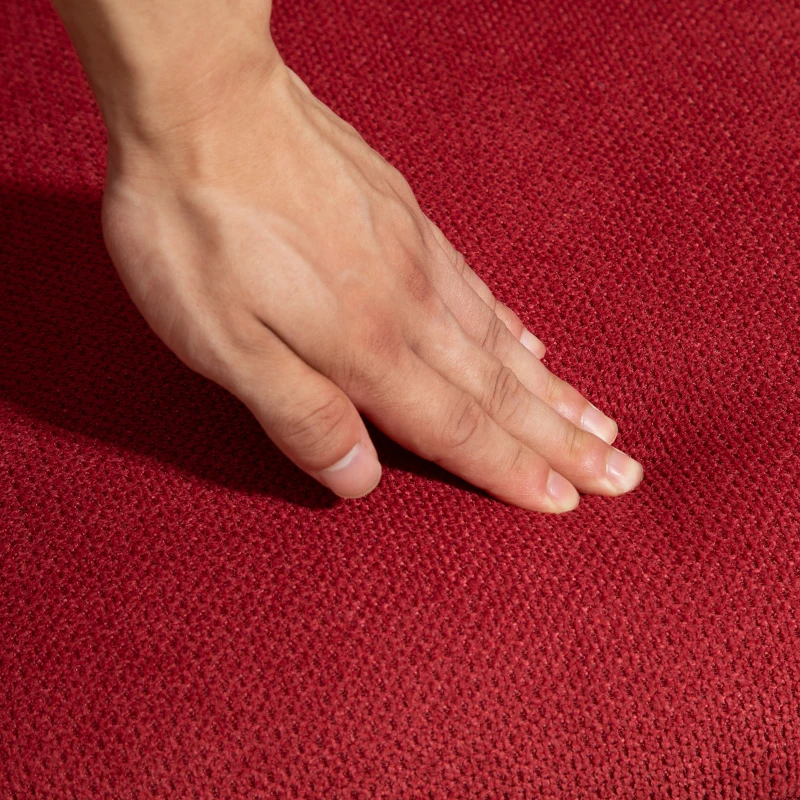 HOMCOM Fotoliu Pivotant la 360°, Fotoliu din Material Textil pentru Living și Birou, 58,5x59x78,5 cm, Roșu