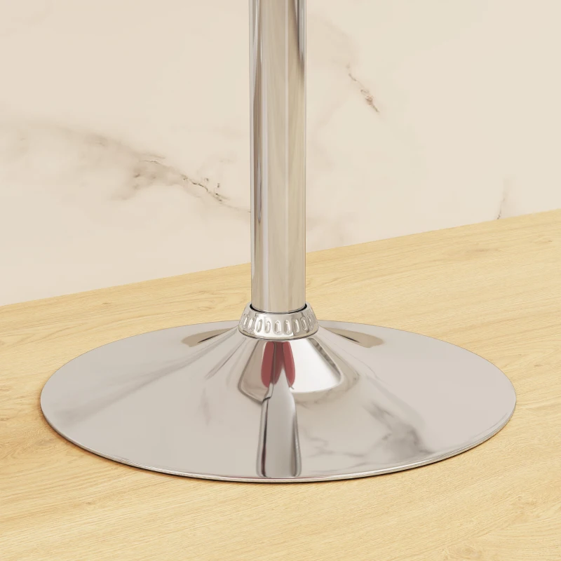 HOMCOM Set 2 Scaune de Bar Rotative cu Suport pentru Picioare și Înălțime Reglabilă, 46x41x76-96 cm, Roșu