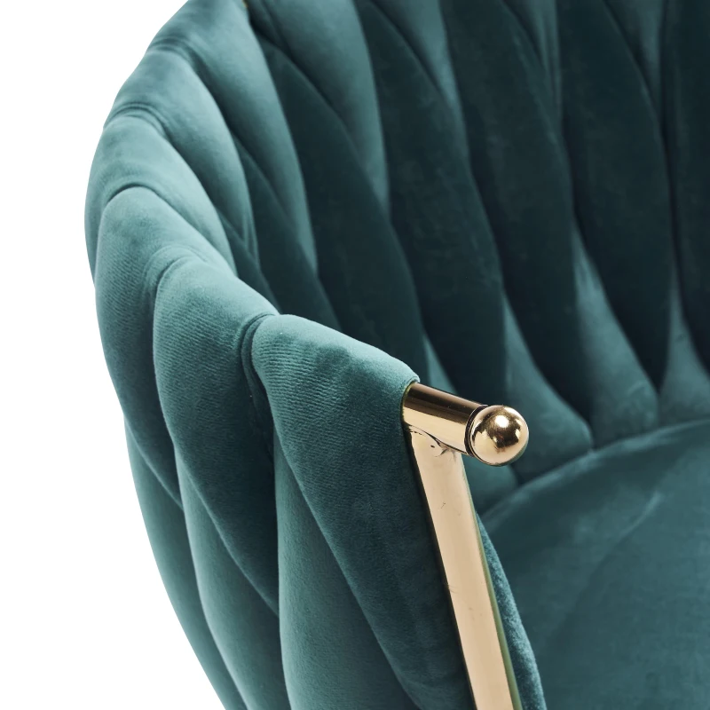 Moderner Homeoffice-Stuhl, Verstellbar und drehbar, Stabil und bequem, 54,1x57,9x77,9 cm, Grün