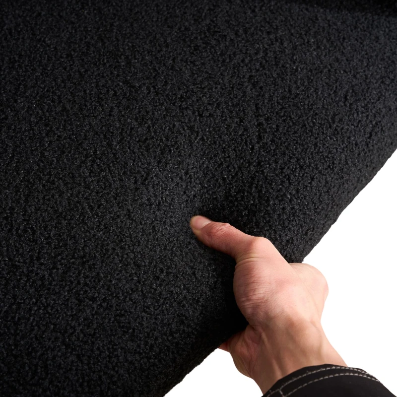 Samtartiger Bürostuhl, verstellbarer 360° Drehstuhl, höhenverstellbar, geeignet für Wohnzimmer, Schlafzimmer, Büros, Hotels und Restaurants, 56,48×52,98×90,5 cm, Schwarz