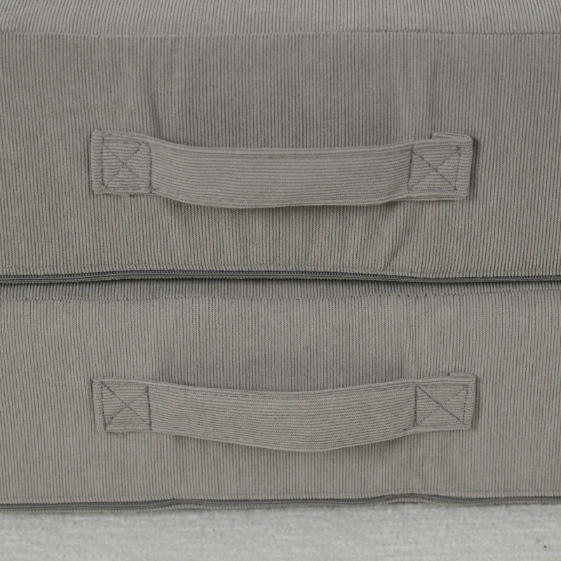 AIYAPLAY Modułowa sofa dla dzieci, 12 miękkich bloków w 6 kształtach, pokrowce do prania, szary/różowy