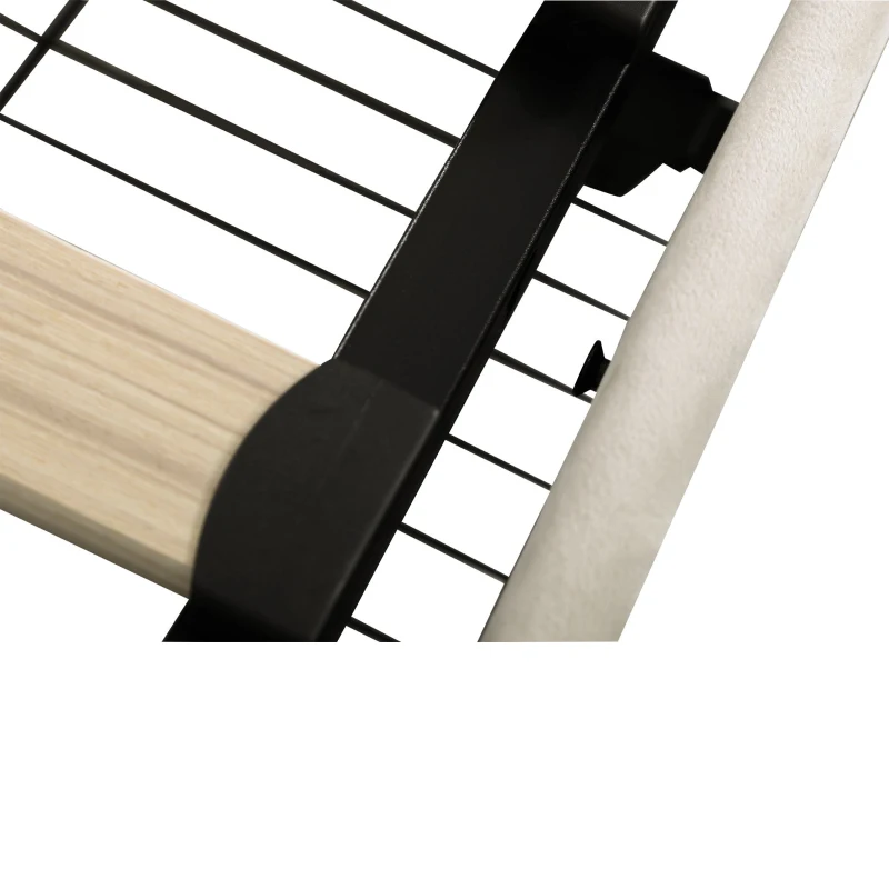 Velvet Double Upholstered Bed with 4 Storage Drawers and Adjustable Channel Tufted Headboard, Easy Assembly, 196L x 143W x 108H cm, Beige