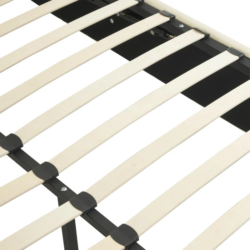 PU Leather Ottoman Bed Frame with LED Lighting, Hydraulic Storage and Channel Tufted Headboard, 201L x 147W x 114H cm, Beige