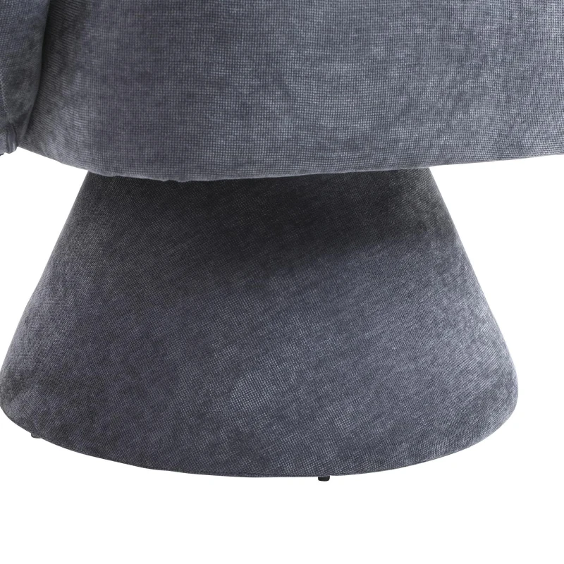 Chaises pivotantes modernes pour salon et chambre à coucher, pivotantes à 360°, tissu en polyblend, coussin confortable, montage facile, Gris