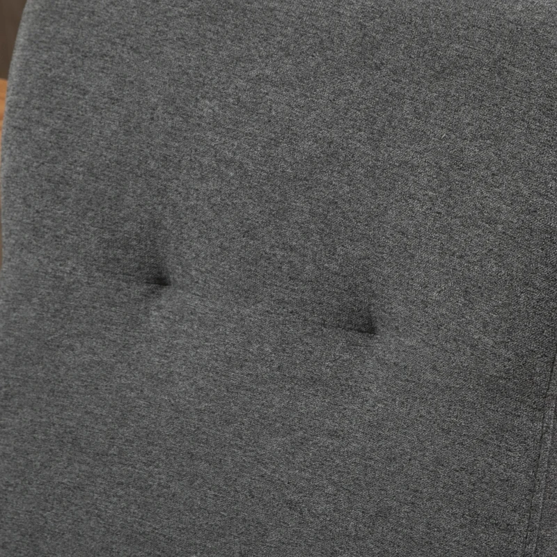 HOMCOM Set 2 S cu Design Modern și Ergonomic, Tapițate cu Țesătură, Spătar și Picioare din Lemn, 50x62x96 cm, Gri Închis