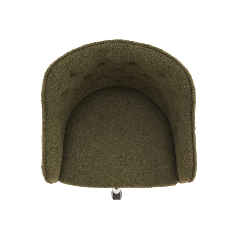 Samtartiger Bürostuhl, verstellbarer 360° Drehstuhl, höhenverstellbar, geeignet für Wohnzimmer, Schlafzimmer, Büros, Hotels und Restaurants, 56,48×52,98×90,5 cm, Grün