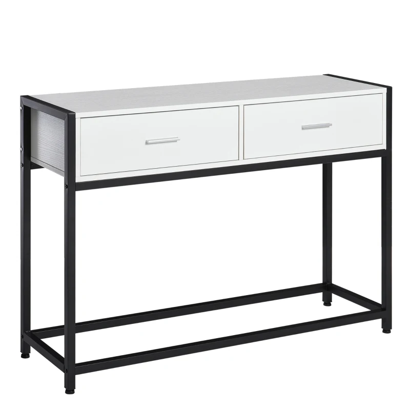 HOMCOM masa consola cu 2 sertare, 120x34x81cm