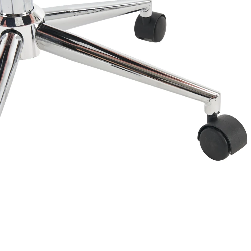 Verstellbarer Arbeitsstuhl mit Drehfunktion, verschleißfestes Kunstpelzkissen, ergonomisches Design, 55,88×55,11×83,82 cm, Weiß