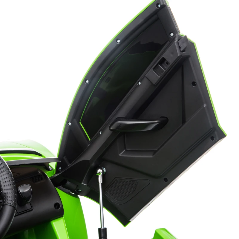 HOMCOM Elektroauto für Kinder 12V Lamborghini SVJ lizenziert Kinderfahrzeug Kinderauto für 3-8 Jahre mit Fernsteuerung 2 x 550 Motoren MP3/USB Licht Musik Metall Grün 123 x 66,5 x 45,5 cm