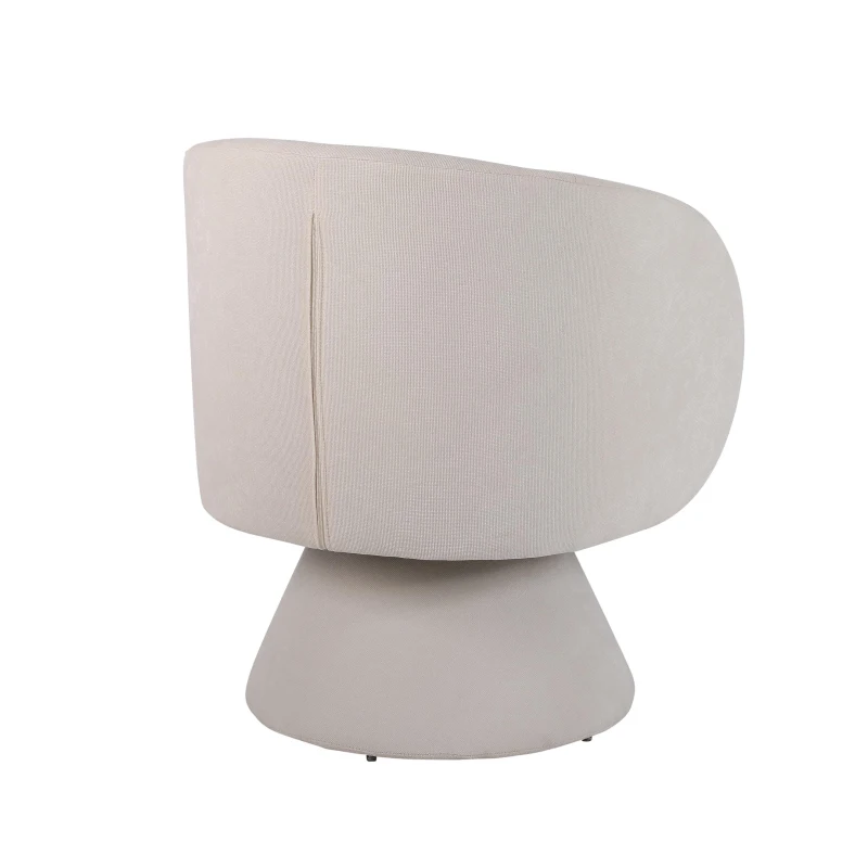 Set aus 2 modernen Freizeit-Stühlen, 360° Drehbar, für Wohn- und Schlafzimmer, Beige