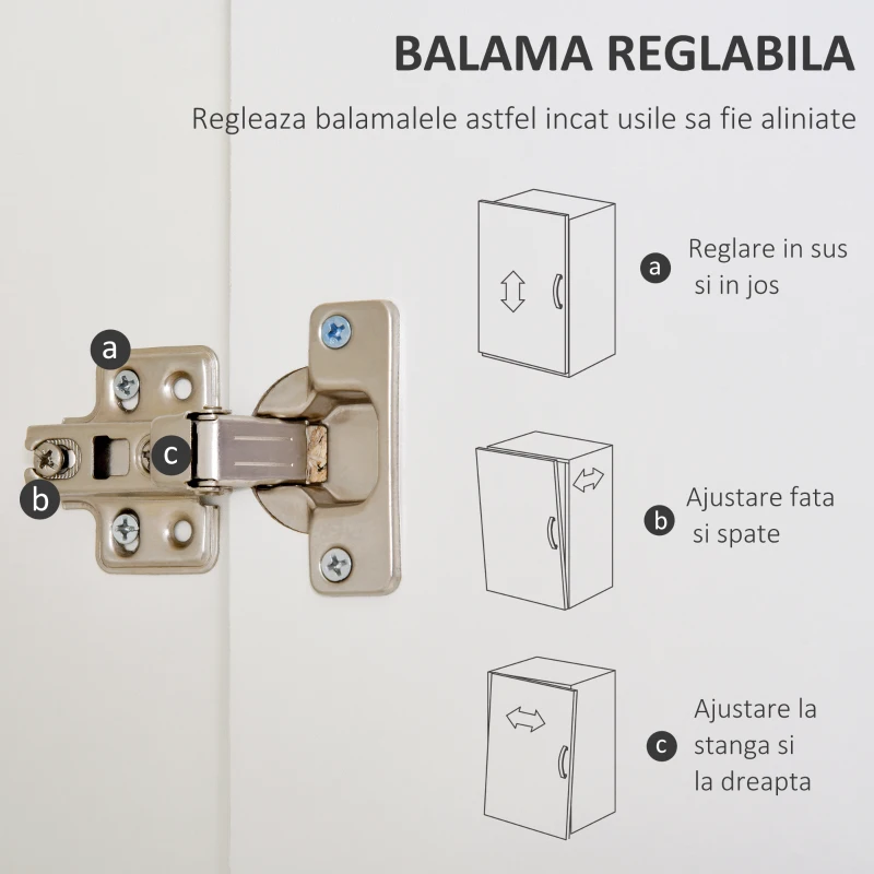 Homcom Dulap Elegant 2 Sertare & Raft pentru Haine – Alb(m-7)