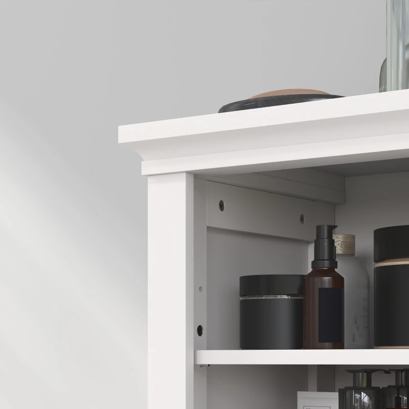 HOMCOM Multi-Storage Modern Bathroom Cabinet - White
