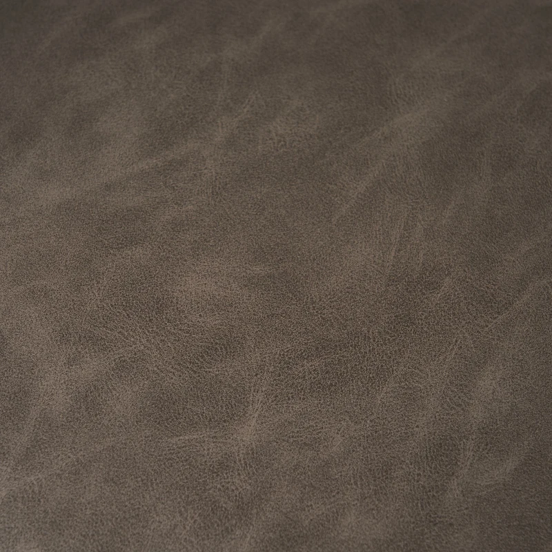 Set di 2 Sedie da pranzo ergonomiche in similpelle con gambe in metallo per salotto e camera da letto, Grigio Cemento